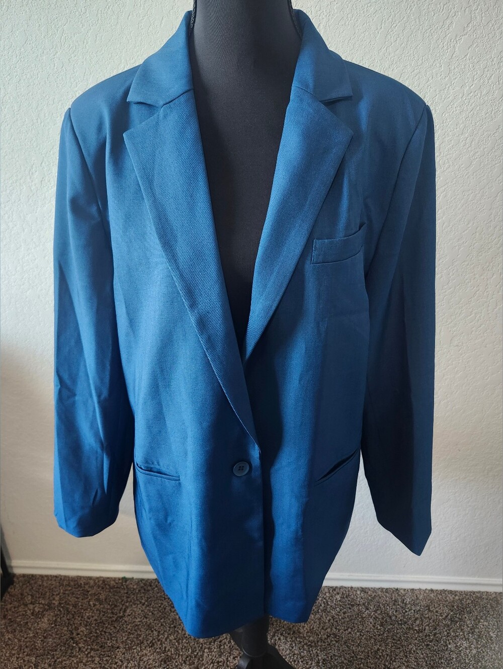 Kirundo Size Large Blue Single Button Blazer